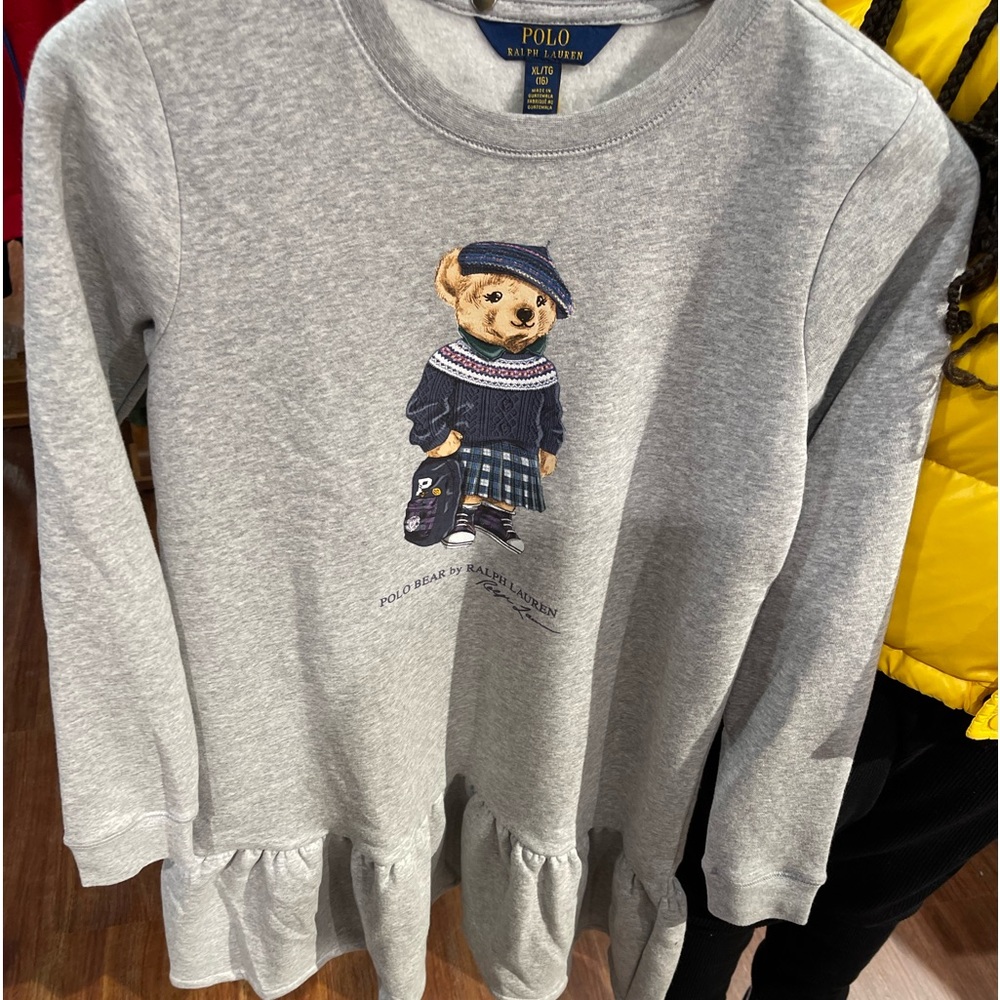 Ralph Lauren
Girls Grey Polo Bear Dress